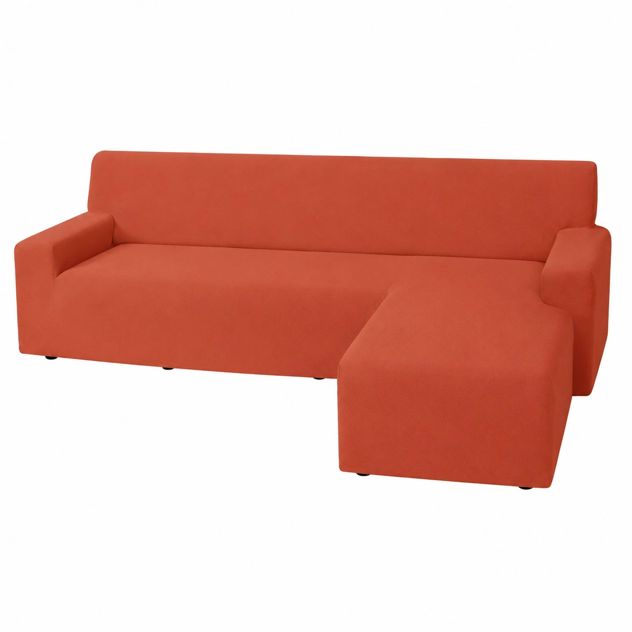 Copertura per Divano Genius con Penisola Chaise Longue Swing, Colore Siena, Destra