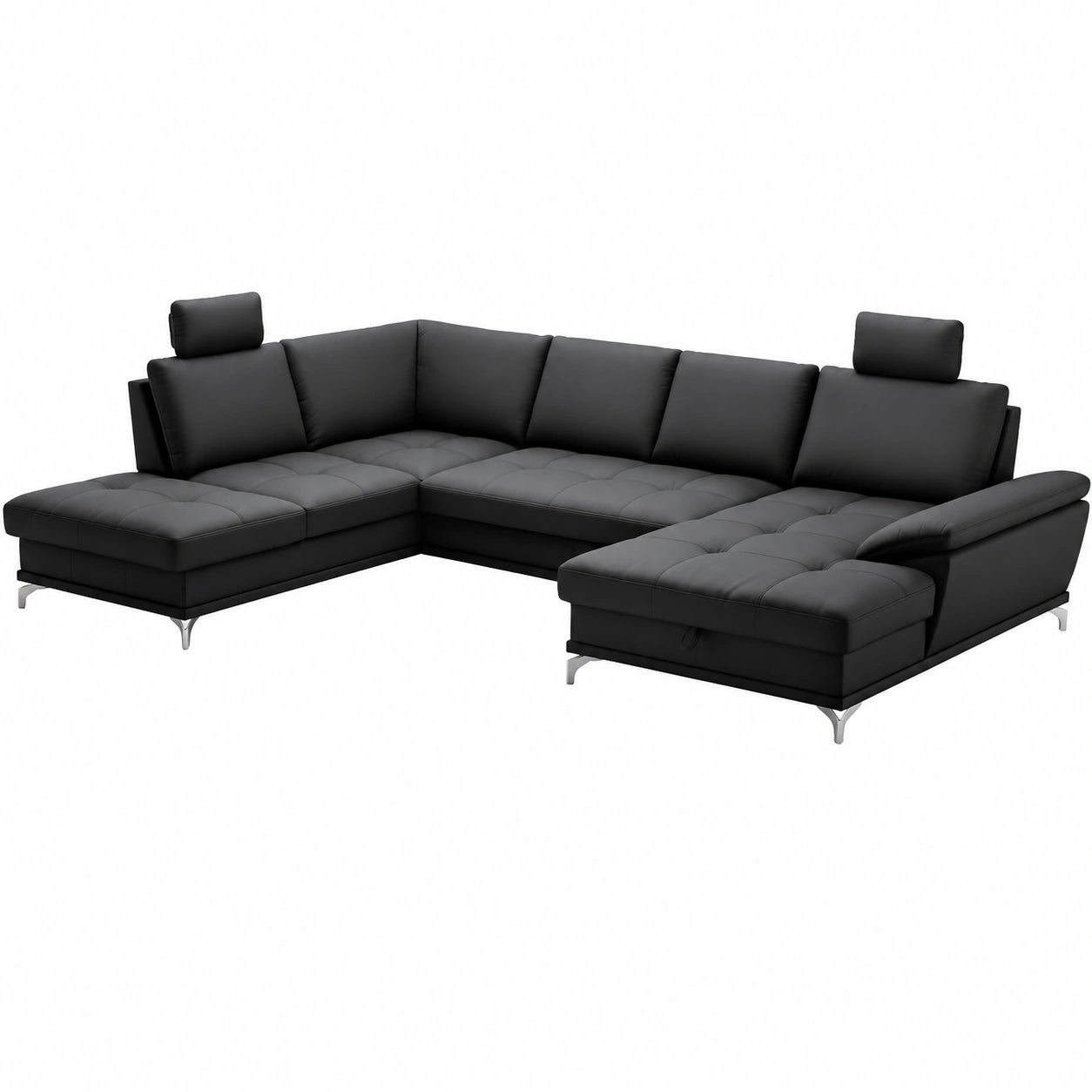 Divano Angolare Castiel con Chaise Longue e Funzione Letto