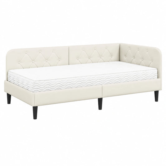 Letto angolare in velluto 100x200 cm design moderno per camera multipla