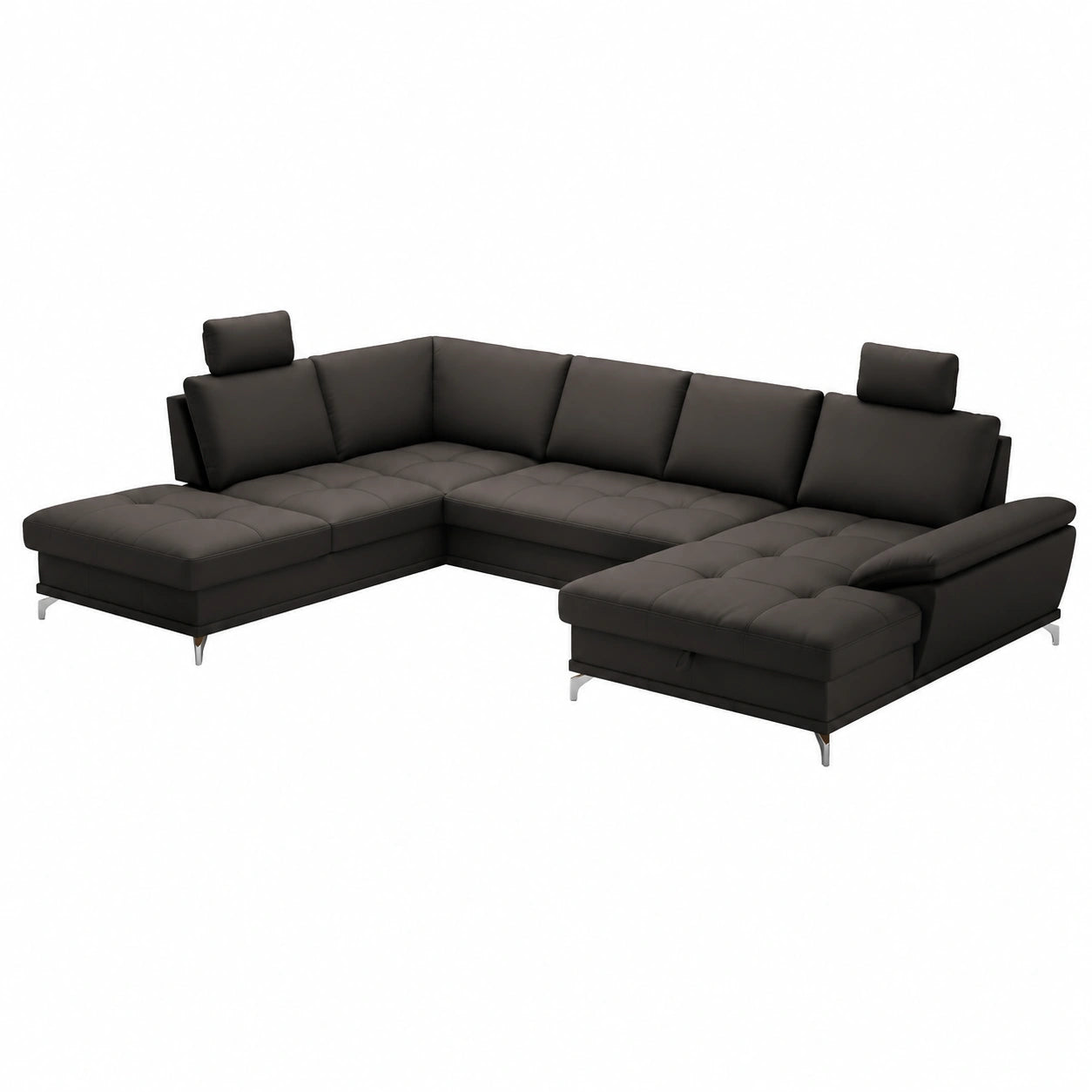 Divano Cascata Castiel con Chaise Longue e Poggiatesta Regolabili