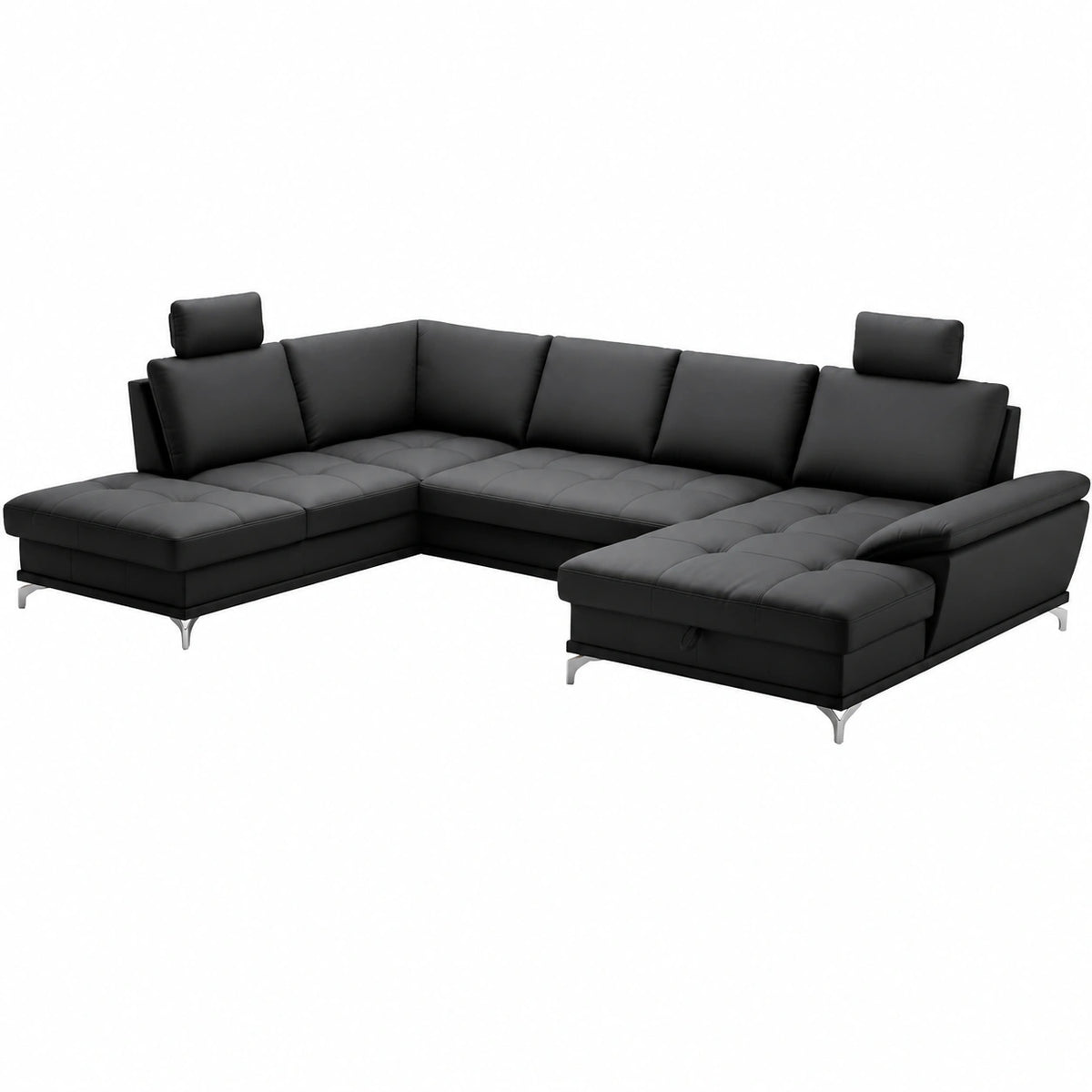 Divano Angolare Castiel con Chaise Longue e Funzione Letto