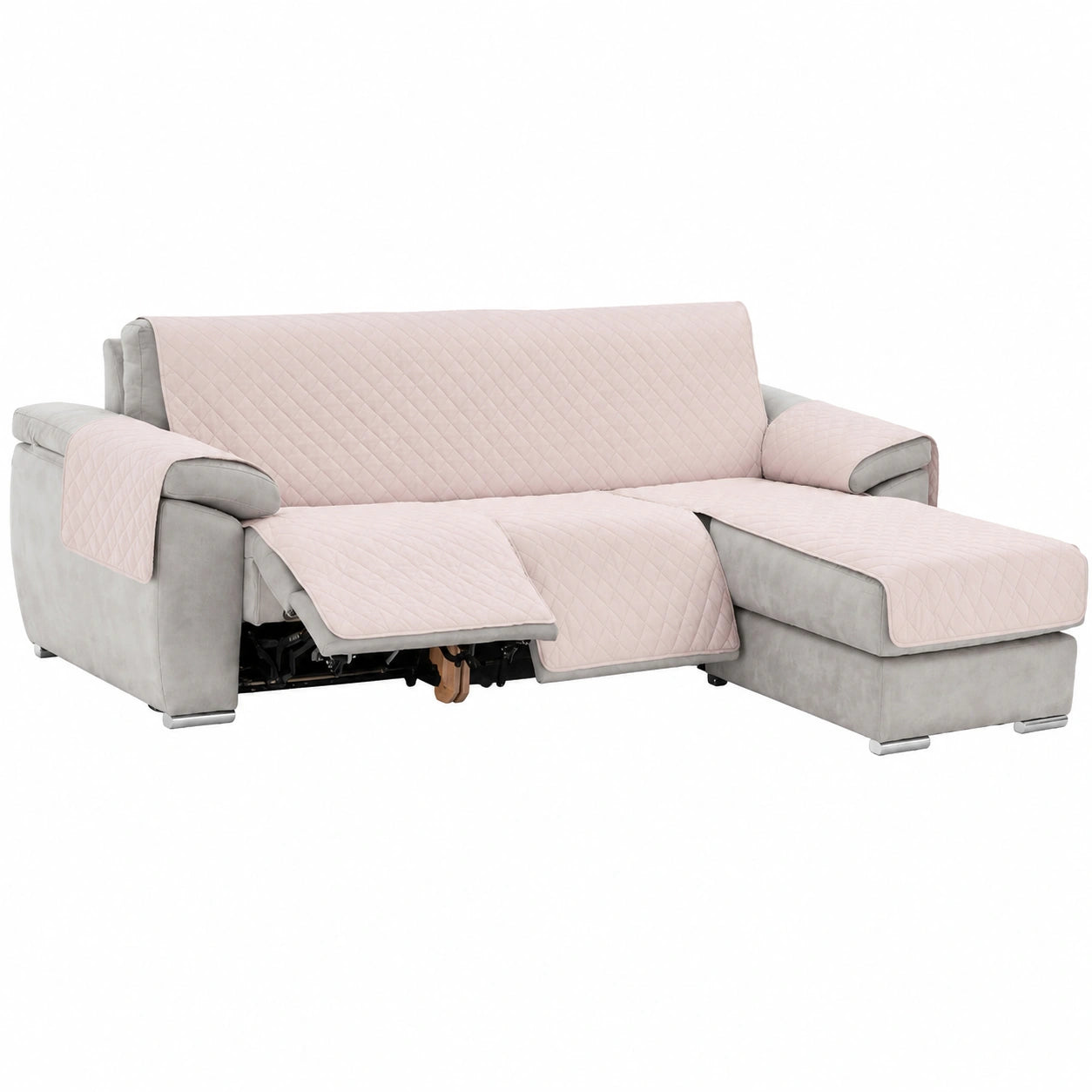 Copridivano Antiscivolo Bianco per Chaise Longue Relax Destra - Eysa Italia
