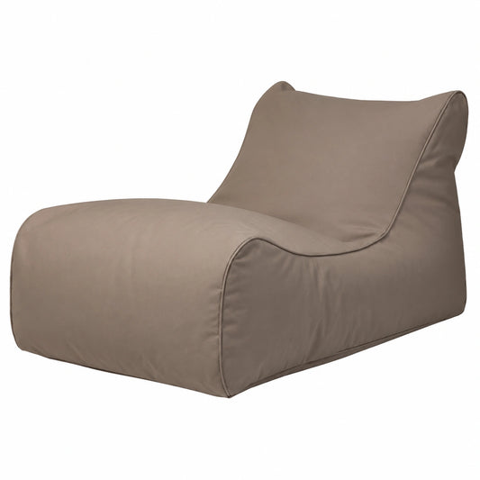 Poltrona Chaise Longue da Esterno con Custodia - Relax e Comfort, 115x65x60 cm - Cappucino